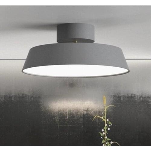 Nordic Iron Ceiling Lights LED Lamps Dining Room Bedroom Study Kitchen Modern Designer Lid Acrylic Dimming Light Fixtures