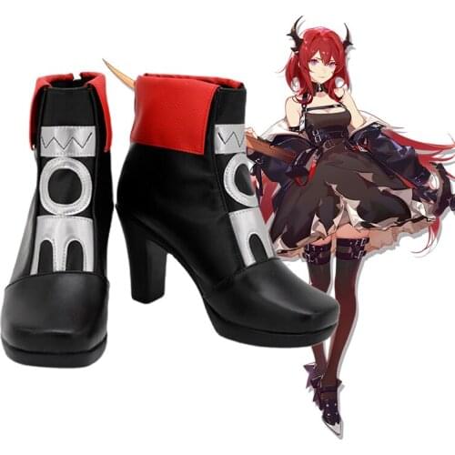 Arknights Operator Surtr Cosplay shoes Boots Wig Women Red Long Heat Resistant Fiber Hair Surtr Costume Role Play Props