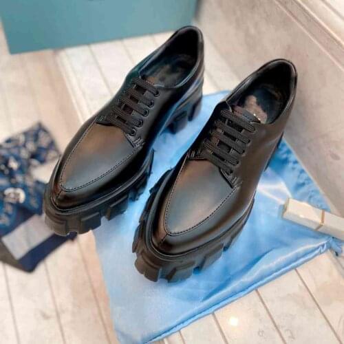 Pointed Leather Shoes Woman Fashion Lace Up Zapatos De Mujer 2021 Casual Ladies Single Shoes Cozy Height Increasing Female Shoes