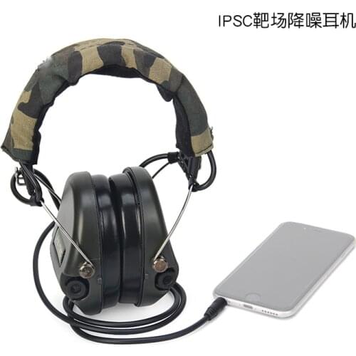 ZTAC outdoor MSA noise reduction tactical headset training version with mobile phone and computer plug