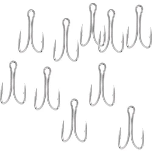 10 Pieces, High carbon steel, Double hooks, Strong Dual Fishing hooks, Frog Toad Fish Hook, 28