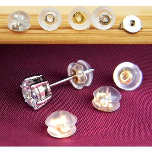 10PCS Earring Stopper Back Plugs DIY Alloy Earring Backs Stoppers Earnuts Stud Jewelry Findings Accessories Making
