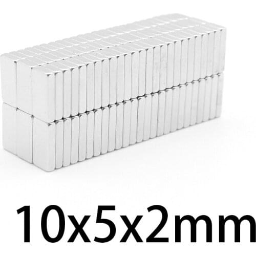 20/50/100/200/300/500PCS 10x5x2 Small Block PPowerful Strong Magnetic Magnets 10*5*2 Permanent Neodymium Magnet Sheet 10x5x2mm