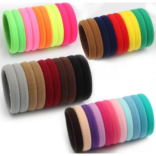 30pcs Elastic Hair Accessories for Women Kids Black Pink Blue Rubber Band Ponytail Holder Gum for Hair Ties Scrunchies Hairband