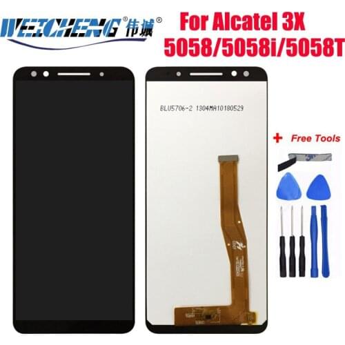 5.7" For Alcatel 5058i Full LCD Display + Touch Screen Digitizer Assembly For Alcatel 3X 5058 5058A 5058Y
