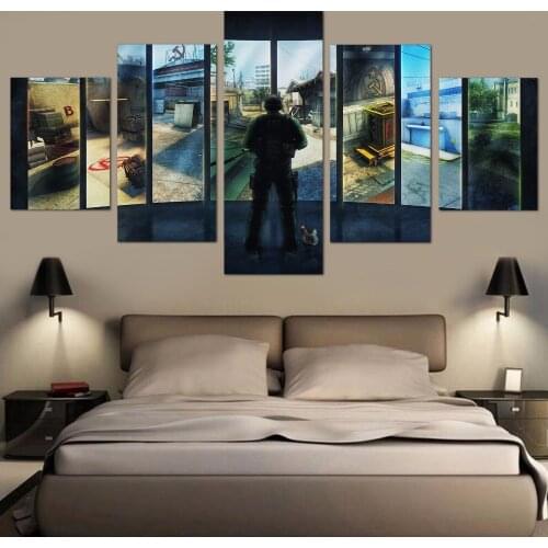 CSGO Game 5 Pieces Home Decor The Wall Art Artwork Modern Paintings on Canvas Wall Art for Living Room HD Print Painting Artwork