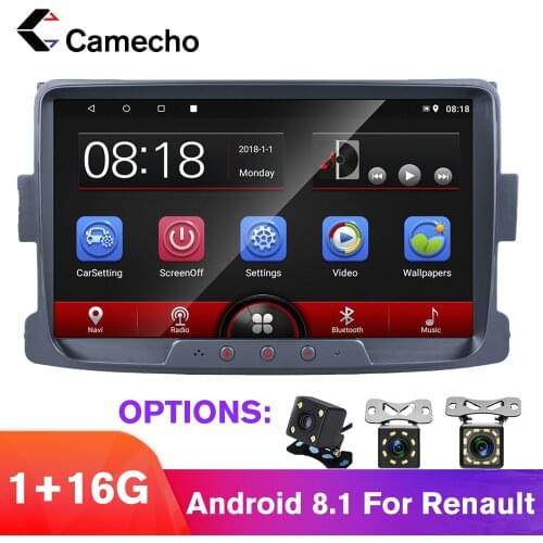 Camecho 2 Din Android 8.1 Car Radio 2 din Car Multimedia Player Autoradio For Duster Sandero Logan Dokker Suppport Rear Camera