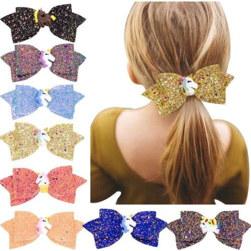 Baby girls Hair bows Kids sequin bows More colors Hair bows for babies Clip on baby girl headband cheer bows for girls BB026S