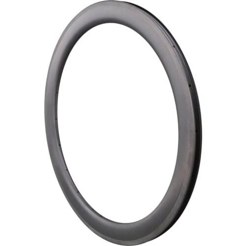 Ican Full carbon wheels 55mm clincher tubuless bike rim 25mm width UD-matt finish with 3K brake surface V-brake carbon wheels