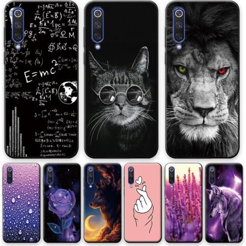 For Xiaomi CC9 Case Xiaomi Mi 9 Lite Silicone Phone Case Xiaomi Mi 9 Lite Soft TPU Back Cover For Xiaomi CC9 Mi 9 Lite Lion
