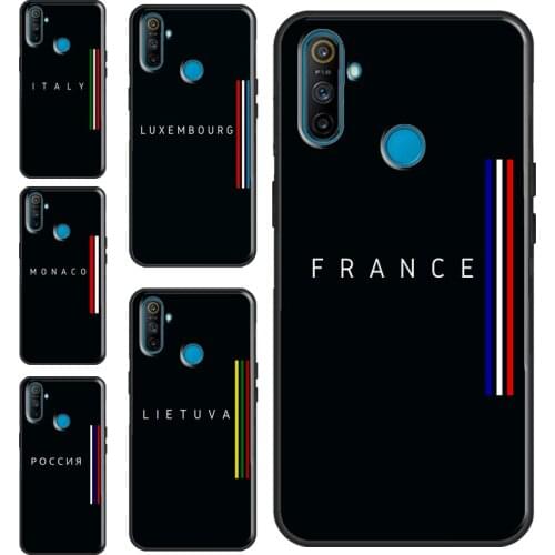 Russia France Ethiopia Spain Flag Cover For OnePlus 9R 8T Nord 7 8 9 Pro Case For Realme 8 Pro 6 7 Q3 C3 C11 C21 C15 GT Neo