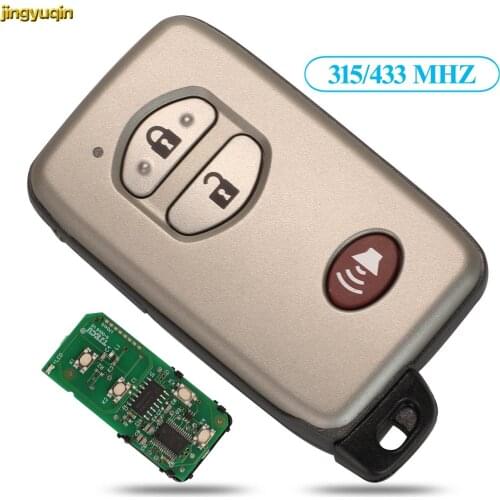Jingyuqin Remote Car Key Keyless Entry 315/433MHZ For Toyota Land Cruiser Prado Camry RAV4 Pruis F433 A433 0140 3370 5290 6601