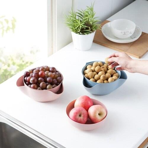 Fruit Compote Split Double Bowl Compote Candy Snack Nuts Box Holder Tray Dish Decoration Fruit Tray