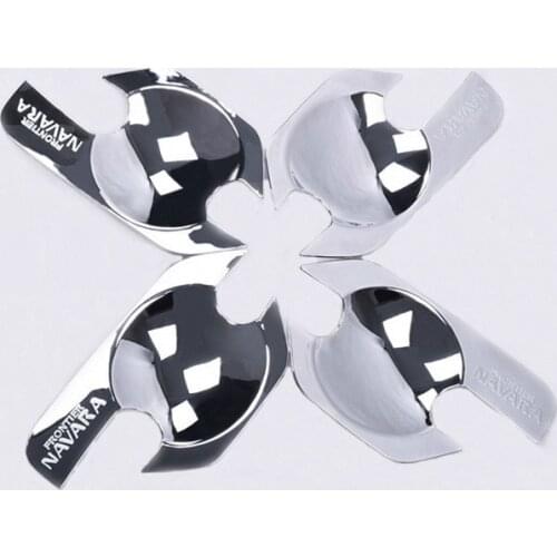 FUNDUOO For Nissan Navara Frontier D40 4 Door 2005-2013 New Chrome Side Door Handle Cover Bowl Trim Sticker Car Accessories