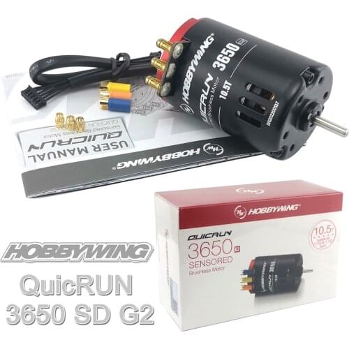 1 box Hobbywing QUICRUN 3650 Sensored G2 6.5T 8.5T 10.5T 13.5T 17.5T 21.5T 2-3S Race Brushless Motor For 1/10 1:12 Rc Car Trucks