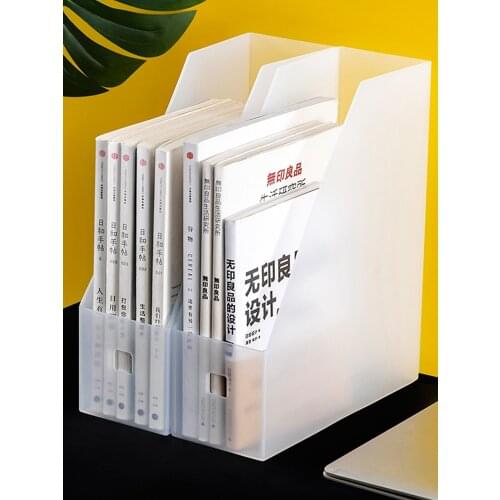 Picture Book Storage Box Desktop Folder Storage Box Book Stand Plastic Document Rack Office Japanese Style Storage File Holder