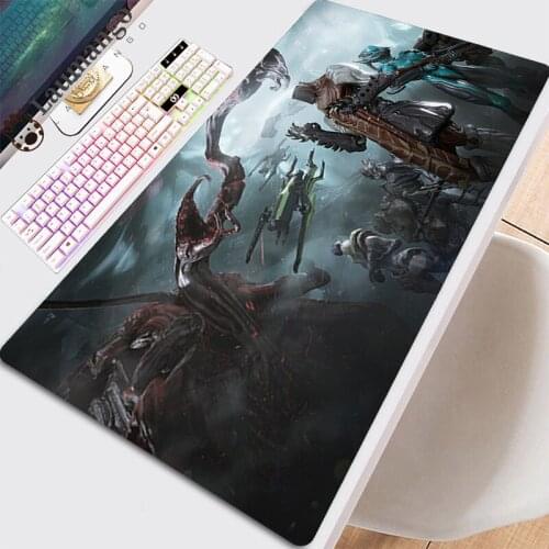 Mouse Mat Mouse Pad Anime Deskpad Table Pad Xxl PC Gamer Cabinet Gaming Mats Mause Keyboard Extended Desk Beautiful Warframe Pad