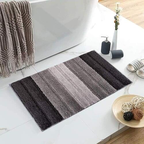 Stripe Door Mat,Non-Slip Soft Microfiber Entry Way Bathroom Rug,Heavy Duty,Absorbent,Machine Wash Bath Mat for Indoor Outdoor