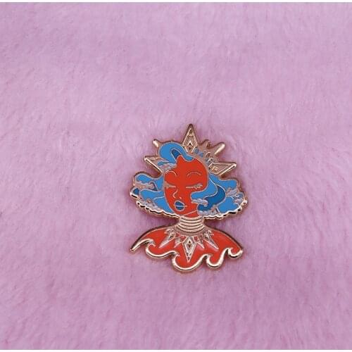 Beautiful lady of the sea lapel pin elegant goddess party favor