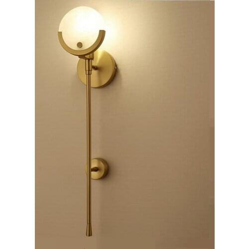 Creative Marble wall lamp New Nordic Minimalist Light Luxury Living Room Wall Lamp Dining Hall Aisle Bedroom Bedside Bracket Lig