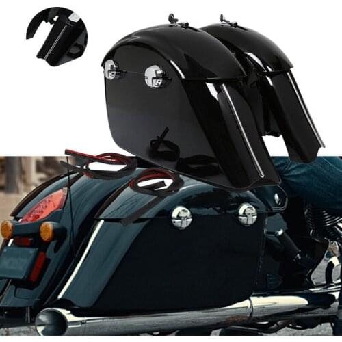 Motorbike Gloss Black Saddlebag W/ Electronic Latch Assembly For Indian Chieftain 14-18 15 Dark Horse 16-18 17 Springfield New