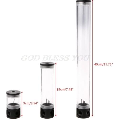 PC Water Cooling Kit 50mm Diameter G1/4" Cylinder Reservoir Tank 9/19/40cm For Computer Water Cooling Drop Shipping