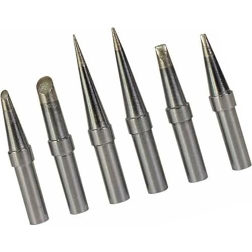 6Pcs/Set ET Soldering Iron Tip Lead-free Solder Tips Welding Head For Weller WE1010NA WESD51 WES50/51 Soldering Tools