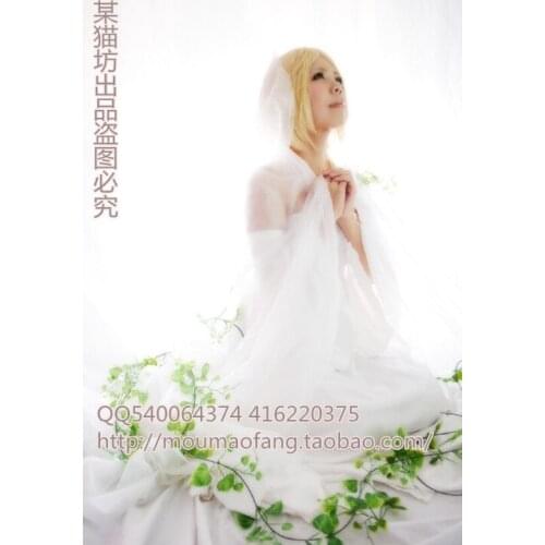 New Hot Anime The Seven Deadly Sins Elaine Cosplay Costume Party Lolita White Dress Custom-made Fit For You Free Shipping