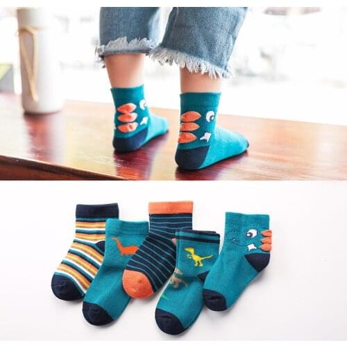 New Autumn and Winter Childrens Socks Cartoon Middle Tube Boys and Girls Socks Cute Cotton Loose Baby Student Socks Custom