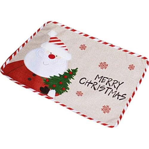 Christmas Placemats Easy Clean Washable Table Mats Christmas Decorations for Dining Home Kitchen WXV Sale