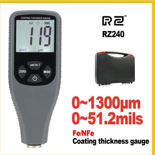 RZ Digital Coating Thickness Gauge Paint Thickness Gauge Meter Tools Ferrous and non-Ferrous 2 in 1 RZ240