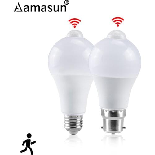 PIR Motion Sensor LED Light Bulb 220V 110V 12W 18W Smart Bulb Motion Activated ON/OFF Home Lights Lamp with Motion Sensor