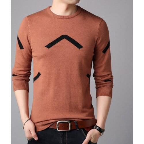 Hot Korea Pullovers Men Long Sleeve Knitted Sweater Autumn Pullover Homme Warm O-neck Slim Casual Mens Sweaters
