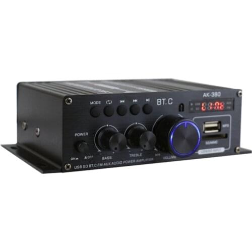 HiFi Power Amplifiers 40Wx2 -BASS Music Player FM Radio Stereo Home Car 12V Audio Digital Sound Amplifier