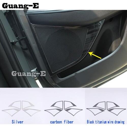 Car Door Stainless Steel Inside Audio Speak Trumpet Sound Cover Ring Circle Trim 4pcs For Hyundai Sonata 10Th DN8 2020 2021