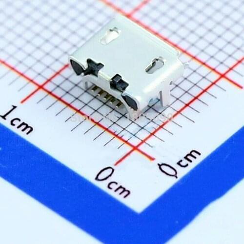 10pcs micro USB 5pin jack Ox horn 7.2mm*4.85mm Four legs plate Female socket Mini connector for Mobile phone charging tail plug