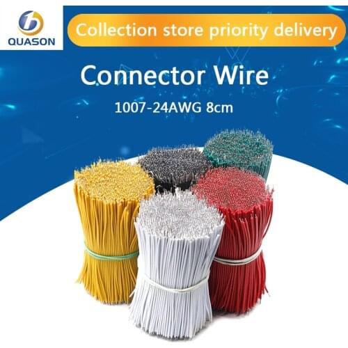 100PCS Tin-Plated Breadboard PCB Solder Cable 24AWG 8CM Fly Jumper Wire Cable Tin Conductor Wires 1007-24AWG Connector Wire