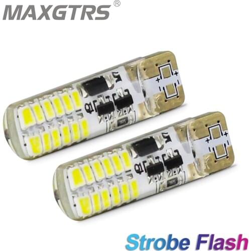 10x T10 194 W5W Strobe Flashing 22 Led 3014SMD DRL Led Side Wedge Lamp Marker Bulb License Plate Light Car light bulbs