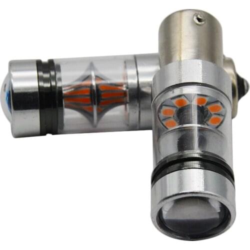 2PCS Error Free High Power 100W BAU15S 7507 PY21W LED Front/Rear Turn Signal Corner Indicator Light Bulb 1700LM 150 Degree