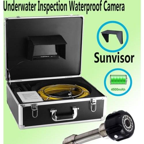 20M High Quality Cable Underwater Pipe Endoscope Video Camera 23mm Lens 7Inch LCD Industrial Sewer Drain Inspection System