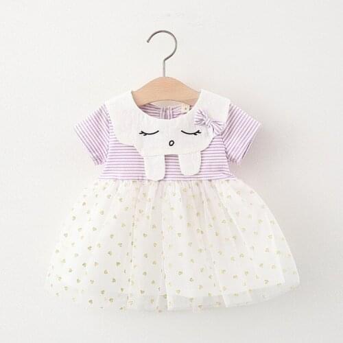 2021 New Summer Baby Girls Patchwork Mesh Dress Kids Party Princess Costumes Toddler Cartoon Dresses Sequined Suits 6M-3T