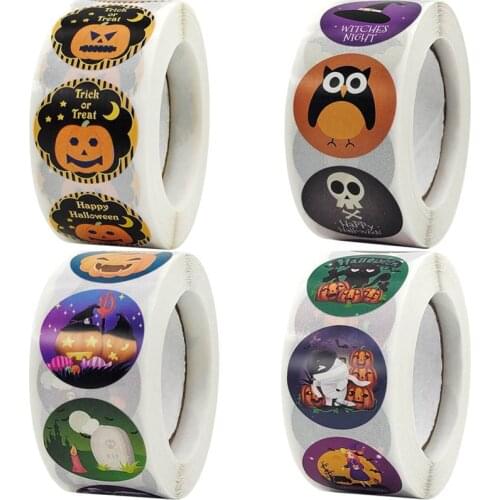 25MM Halloween Party Pumpkin Grimace Trick or Treat Sticker Children Toy Gift Decoration Sticker Food Gift Gift Sealing Sticker
