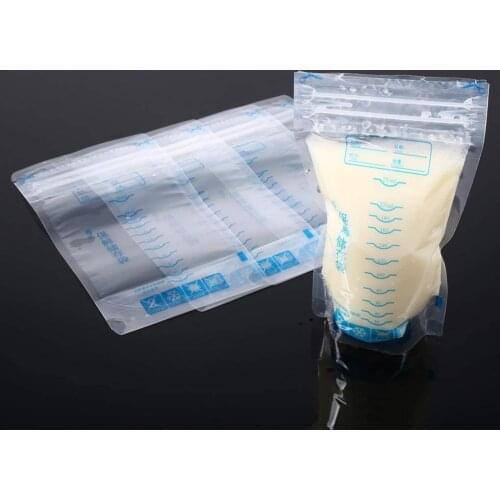 30PCS 250ml Milk Freezer Bags Mother Milk Baby Food Storage Breast Milk Storage Bag BPA Free Baby Safe Feeding Bags Feeding