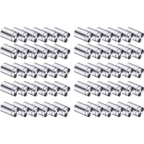 New 60Pcs Sign Standoff Screws Advertising Screws Stainless Steel Wall Standoff Mounts Glass Acrylic Nail For Glass Artwork