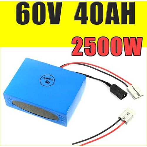 60V 40AH lithium battery super power electric bike battery 67.2V lithium ion battery pack + charger + BMS , Free customs duty