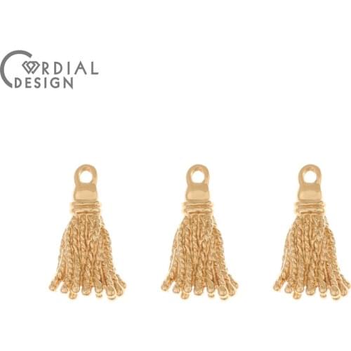 Cordial Design 100Pcs 10*17MM Jewelry Accessories/Pendant/Copper/Tassel Shape/Hand Made/Charms/Jewelry Findings & Components