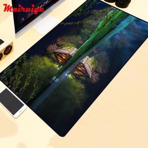Forest Scenery Large Mouse Pad Computer Decoration XXL Gamer Keyboard Mousepad Gaming Room Accessoroes Laptop PC Desk Mat Carpet