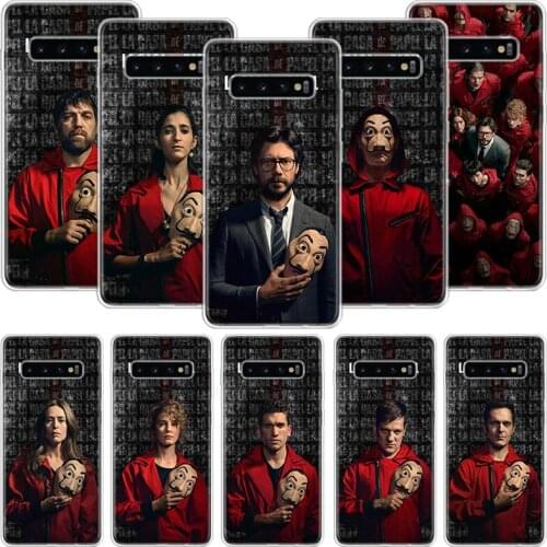 La Casa De Papel Money Heist Phone Case For Samsung Galaxy S10 S20 S21 S9 S8 S7 Note 10 20 9 8 FE J4 J6 Ultra Plus Lite Pro + Ed