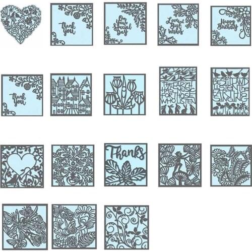 Flowers Houses Butterflies Words Metal Cutting Dies For DIY Scrapbooking Photo Album Embossing Paper Cards Making Decoration