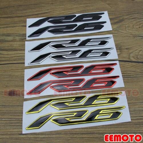 For YZF600 YZF1000 YZF R1 R6 3D Raised Motorcycle Body Side Tank Pad Motorbike Fairing Decals logo Label Emblem Stickers